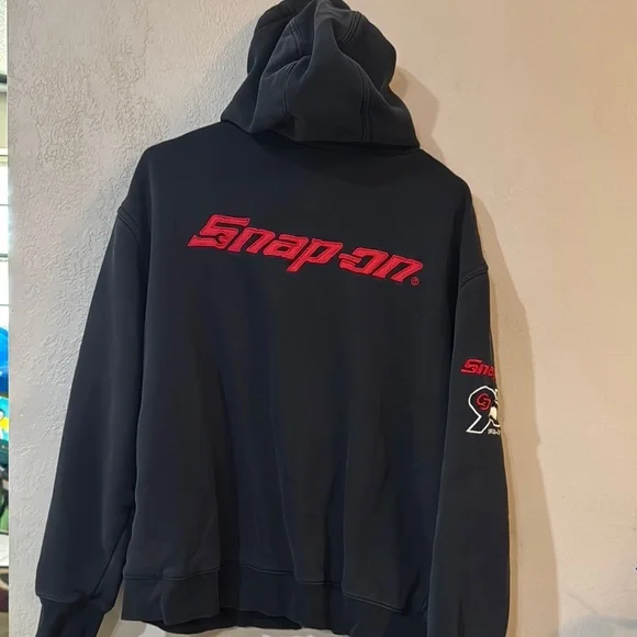 Snap-on 95 years Black Hoodie with Red Accents Men’s size Large - Picture 7 of 11